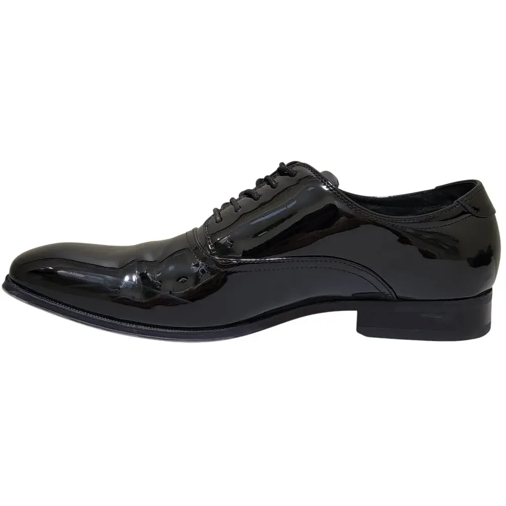 Florsheim Men Atlanta Tux Plain Toe Derby Oxfords Size US 9.5M Black Patent